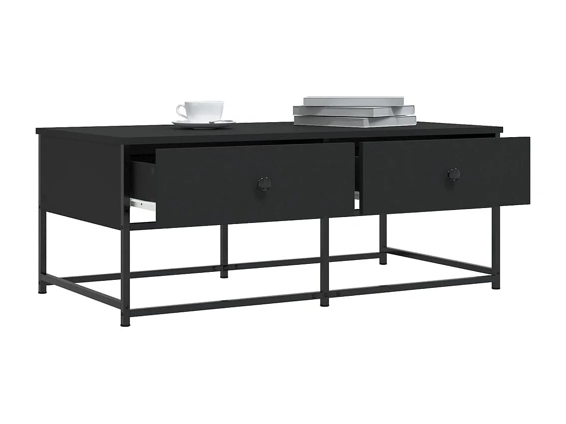 Couchtisch-Wohnzimmertisch-Beistelltische Schwarz 100x51x40 cm Holzwerkstoff SHL80942