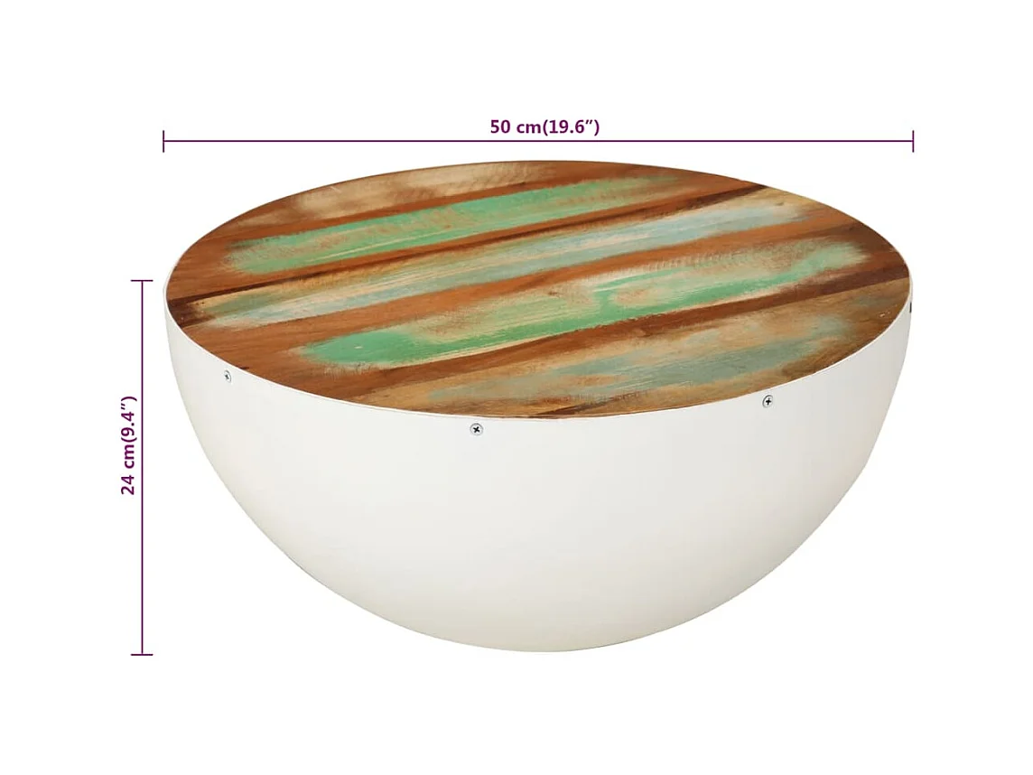 Mesa de centro | Mesa auxiliar con Infinity LED roble ahumado 40x40x30 cm SHL1858