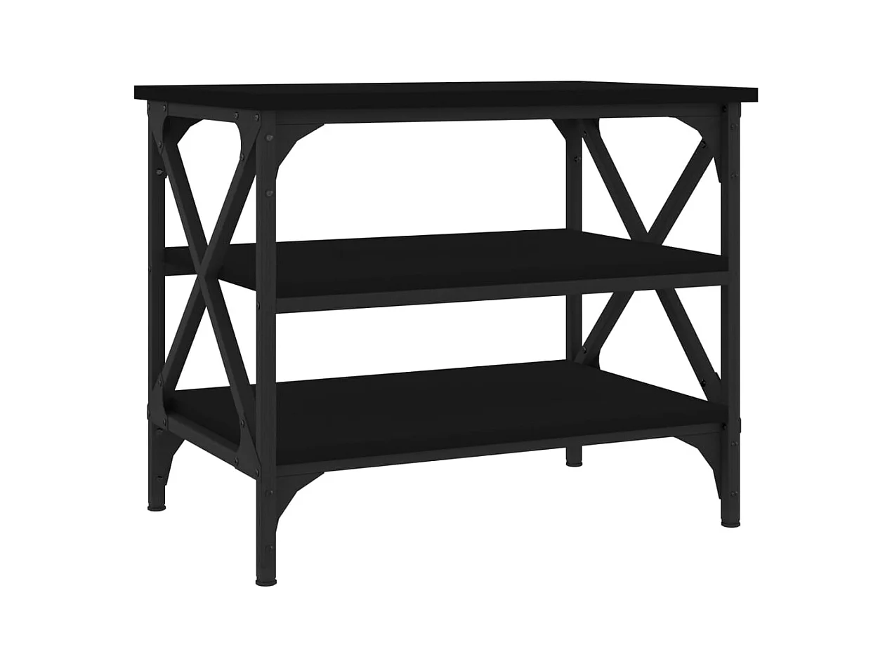Table basse salon-Table d'appoint Noir 55x38x45 cm Bois d'ingénierie SHL68066