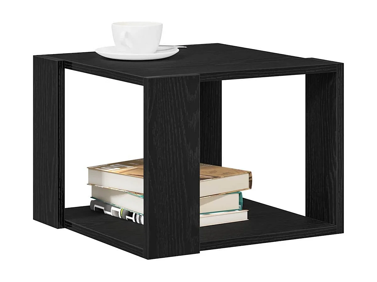 Mesa de centro-Mesa auxiliar-Mesita de centro madera contrachapada blanco brillo 90x60x35 cm SHL28895