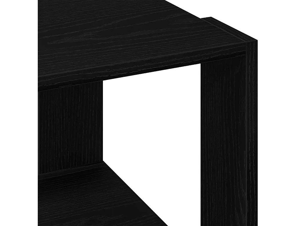 Couchtisch-Wohnzimmertisch-Beistelltische Schwarz Eichen-Optik 40x40x30 cm Holzwerkstoff SHL14138