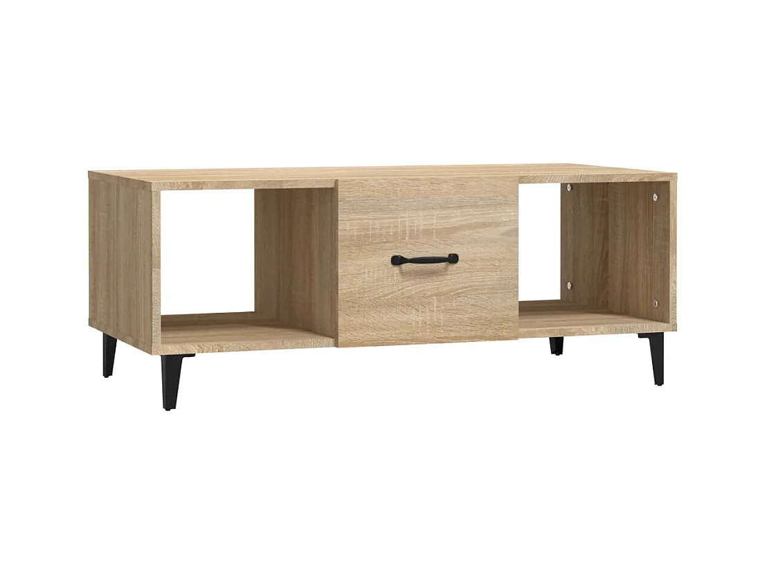 Mesa de centro | Mesa auxiliar madera contrachapada blanco 100x50x45 cm SHL4764