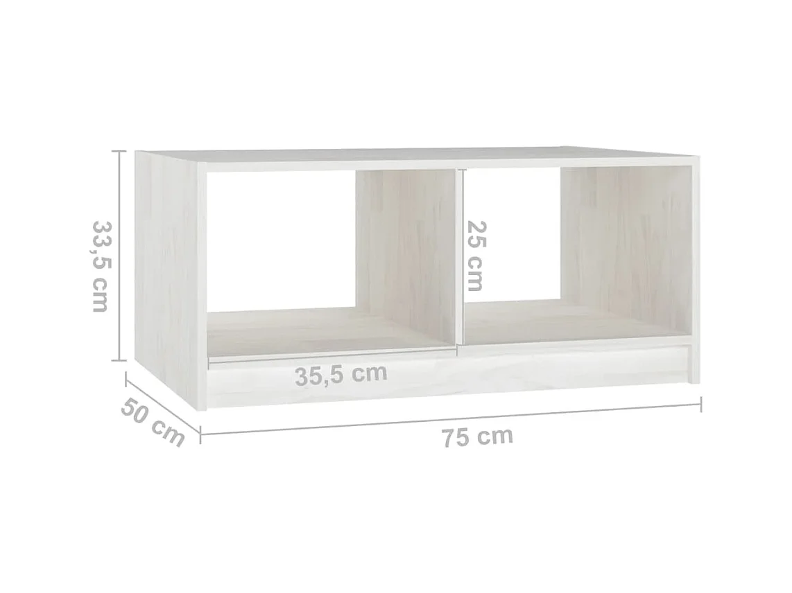 Mesa de centro | Mesa auxiliar de madera maciza de pino gris 110x55x45 cm SHL452304
