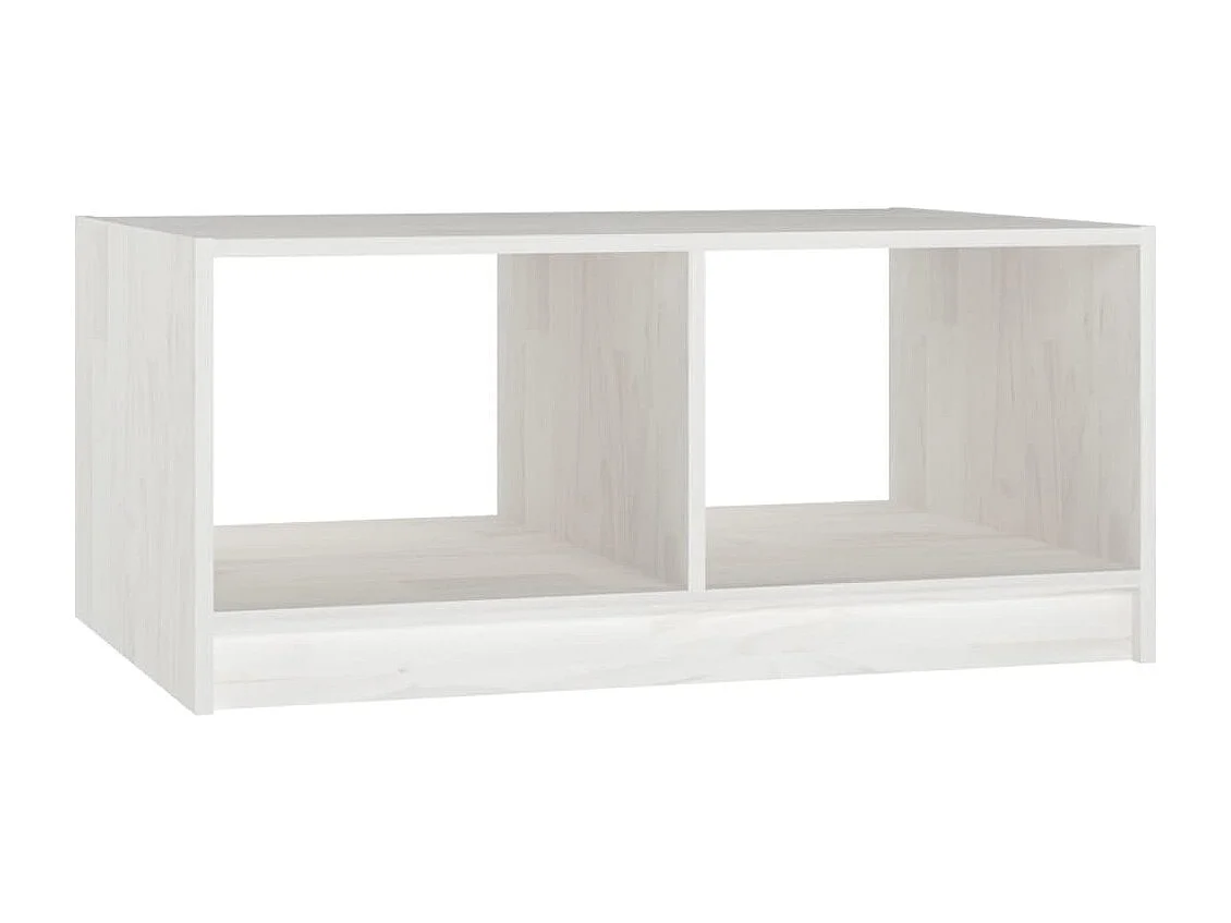 Couchtisch-Sofatisch-Beistelltische Weiß 75x50x33,5 cm Massivholz Kiefer SHL48098