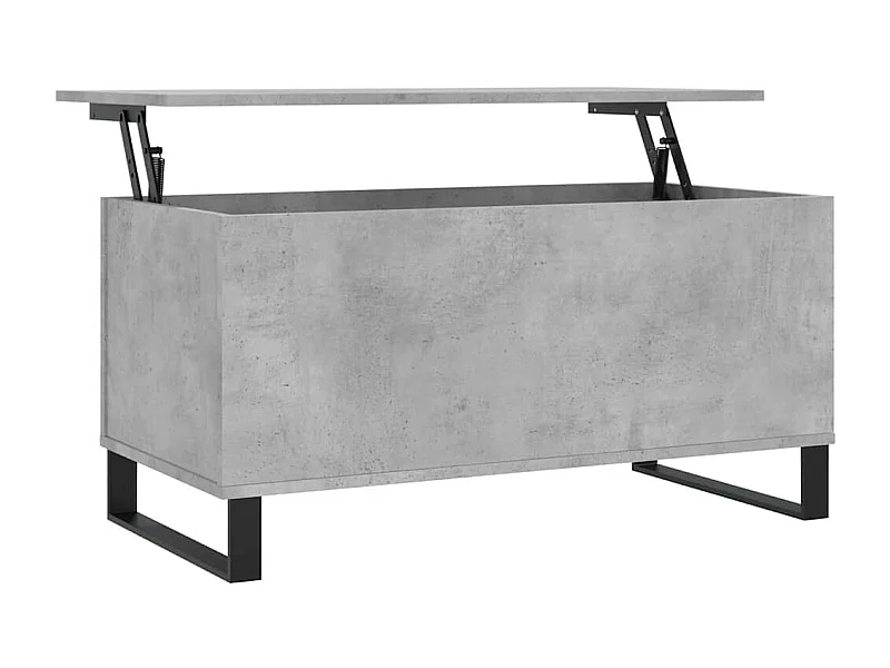 Mesa de centro | Mesa auxiliar superficie de vidrio acero negro 98,5x50x45 cm SHL3300
