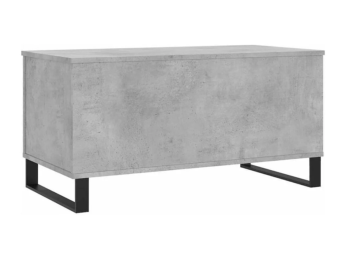 Mesa de centro | Mesa auxiliar superficie de vidrio acero negro 98,5x50x45 cm SHL3300