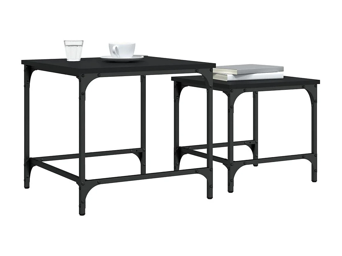 Mesa de centro-Mesa auxiliar de madera maciza de mango 55x55x35 cm SHL131574