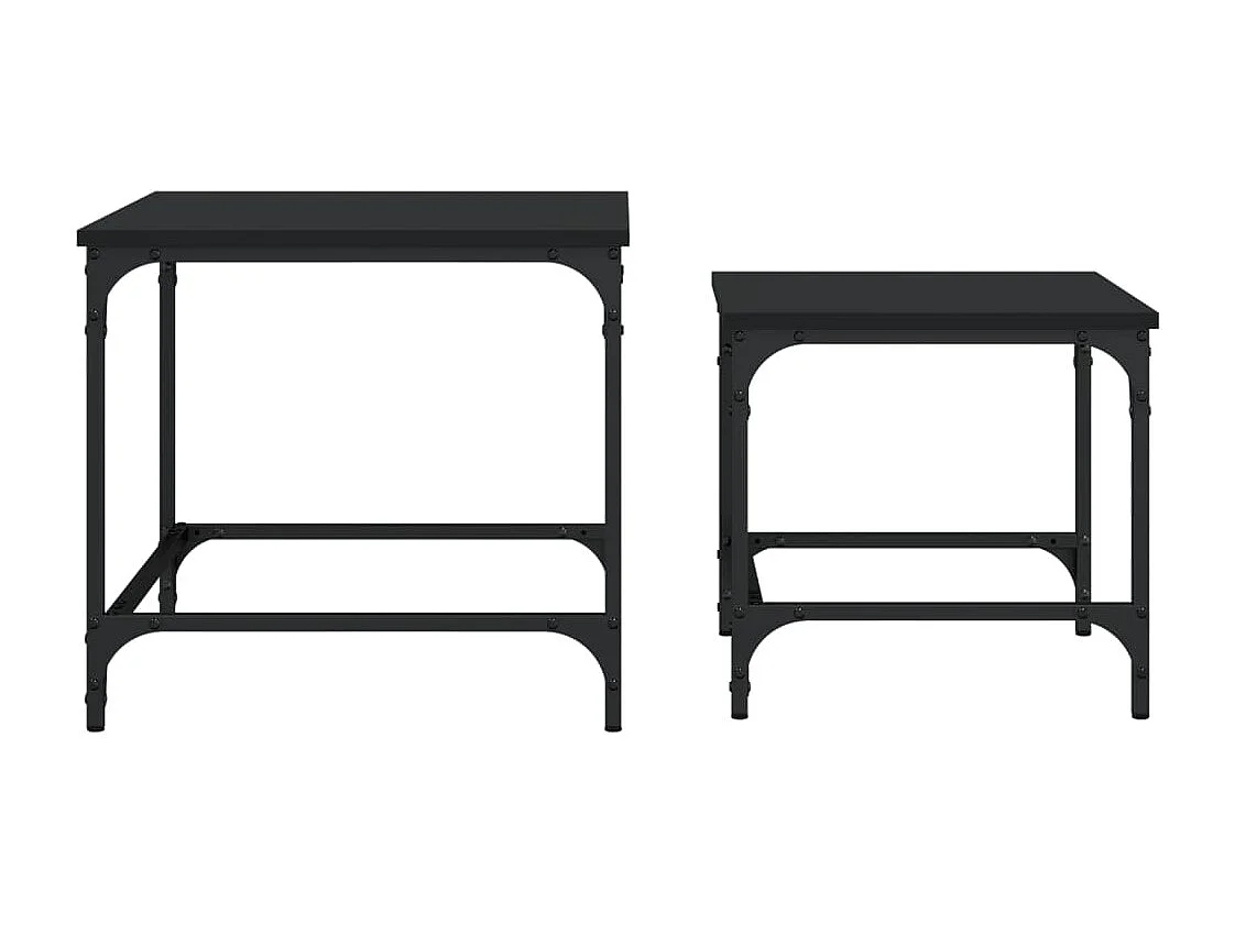 Mesa de centro-Mesa auxiliar de madera maciza de mango 55x55x35 cm SHL131574