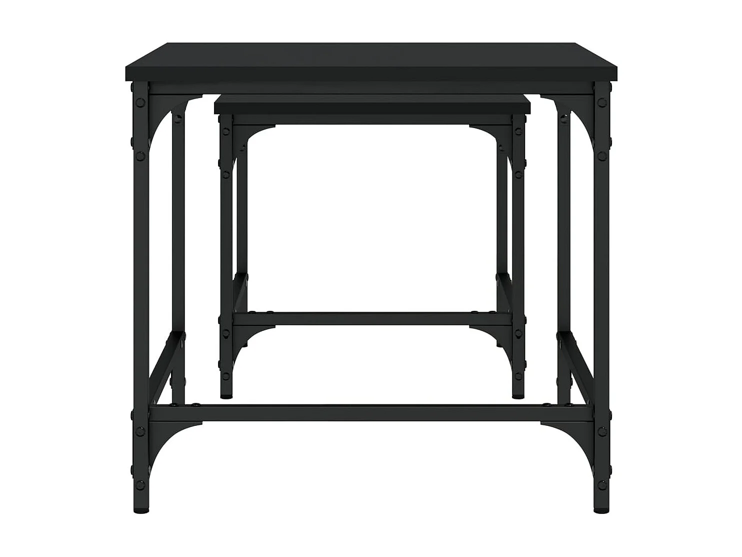 Mesa de centro-Mesa auxiliar de madera maciza de mango 55x55x35 cm SHL131574