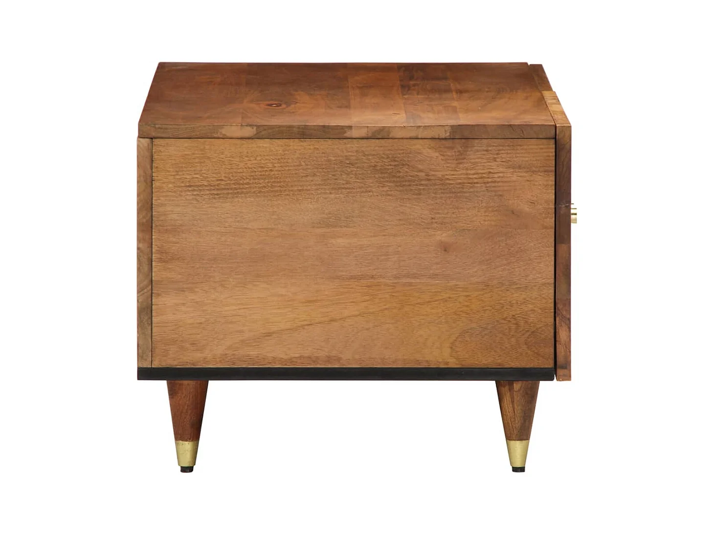 Mesa de centro | Mesa auxiliar con LED madera de ingeniería negro 73x53x45 cm SHL4777