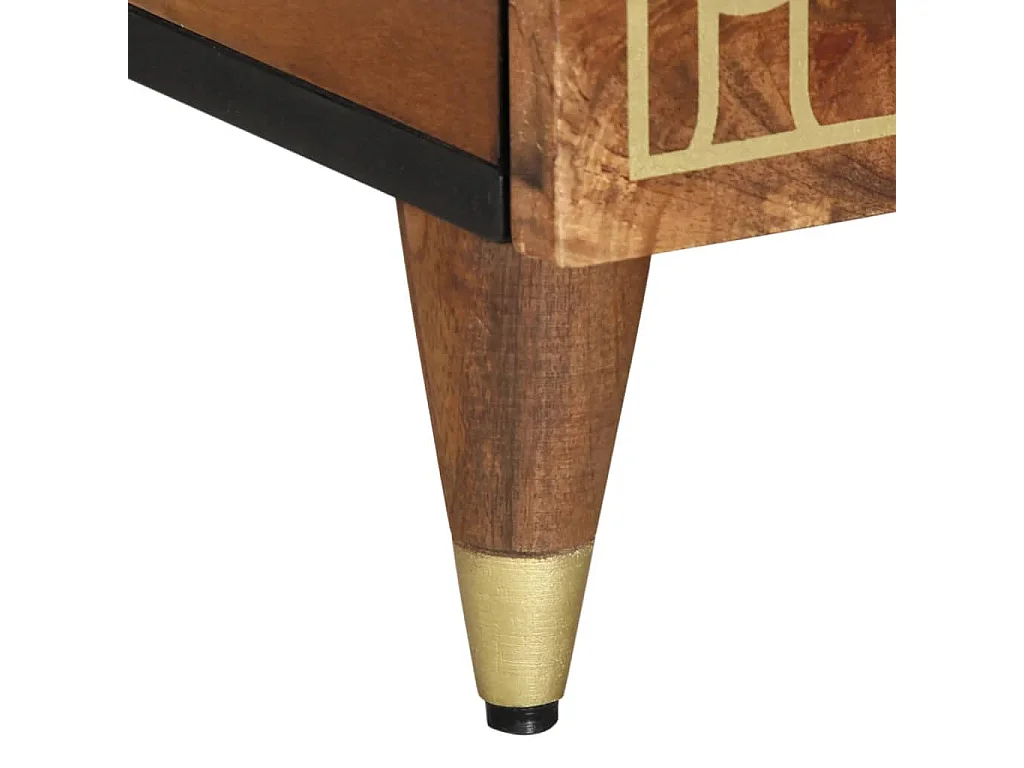 Mesa de centro | Mesa auxiliar con LED madera de ingeniería negro 73x53x45 cm SHL4777