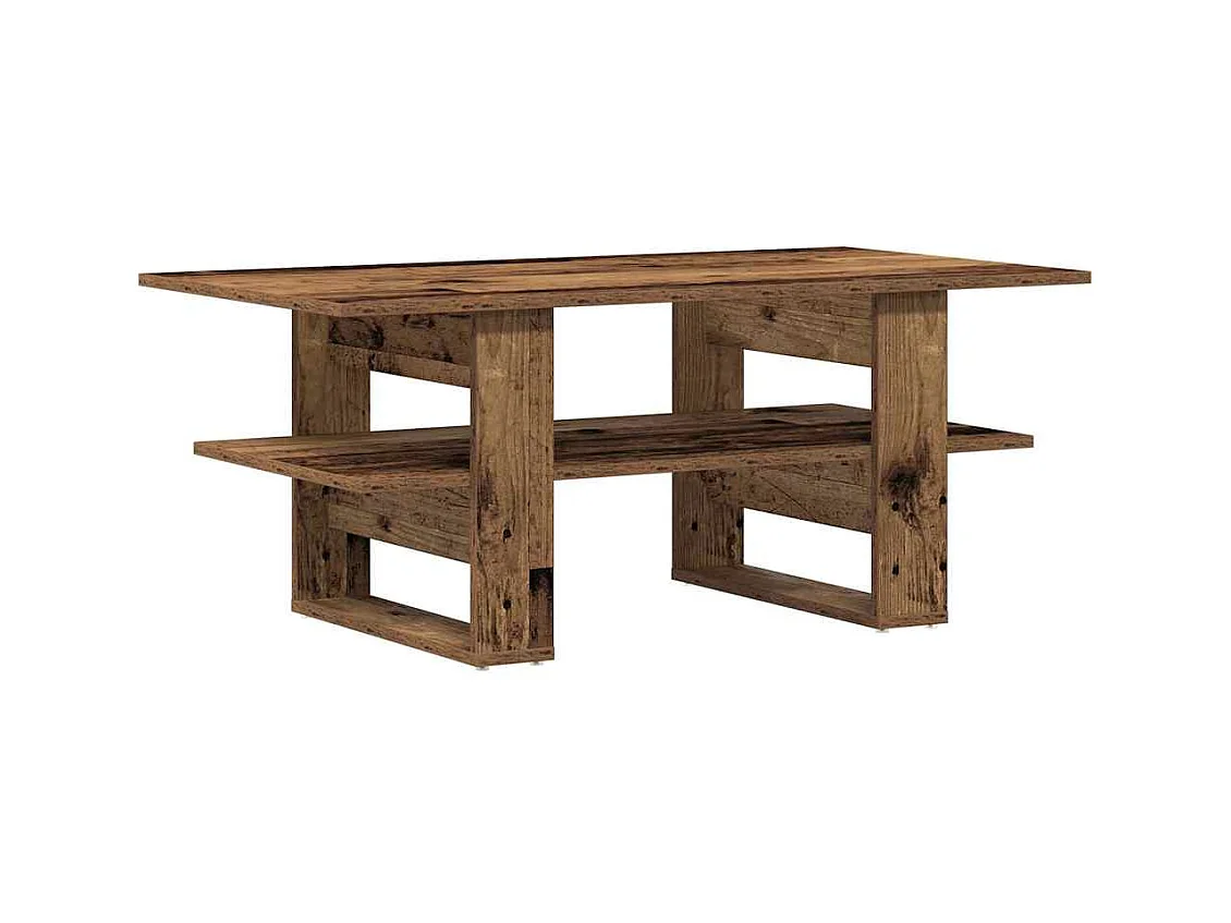Mesa de centro-Mesa auxiliar madera maciza reciclada 60x40 cm SHL3367