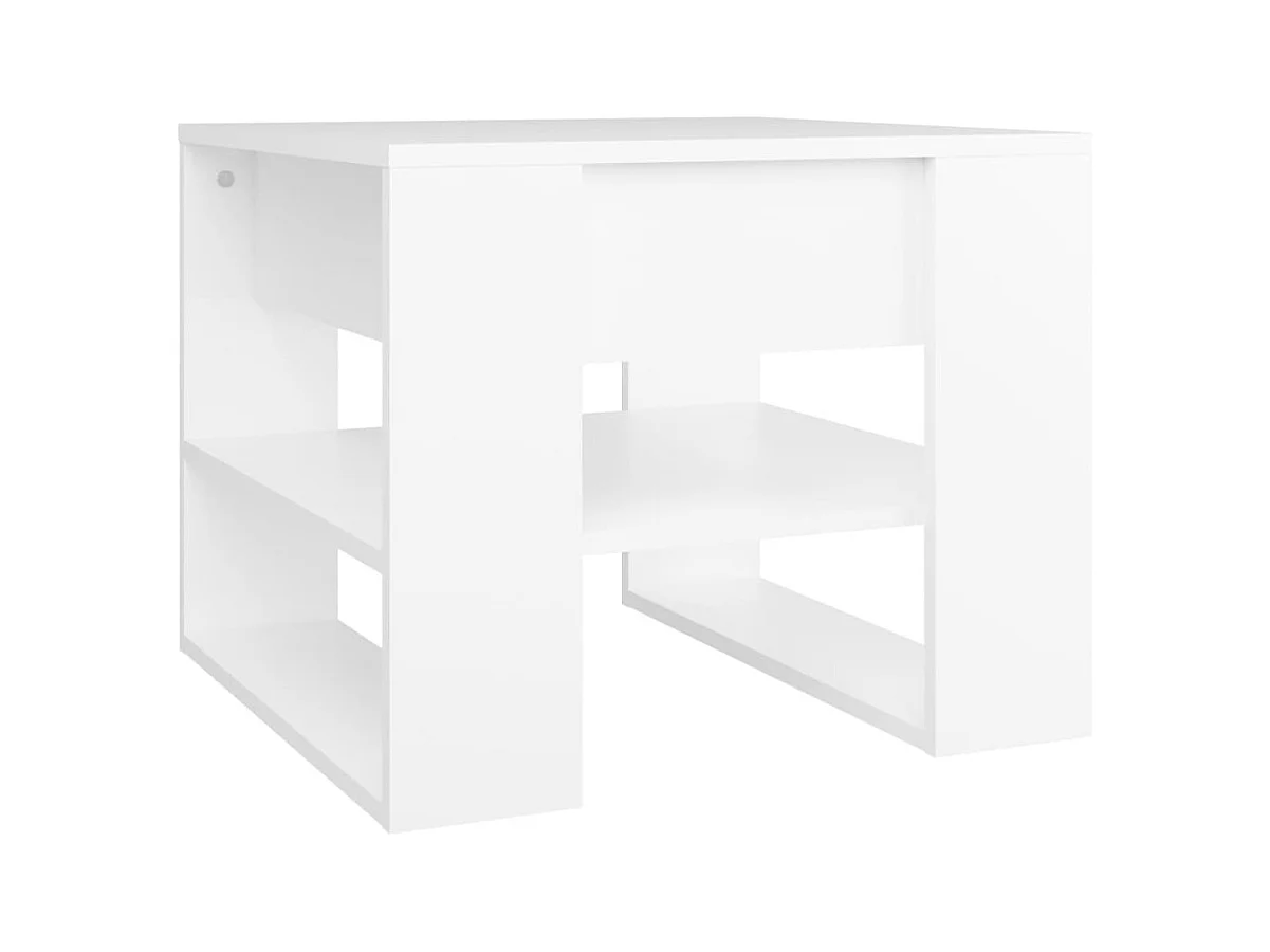 Table basse salon-Table d'appoint blanc 55,5x55x45 cm bois d'ingénierie SHL54514