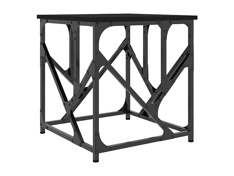 Mesa de centro | Mesa de apoio 45x45x47.5 cm derivados de madeira preto