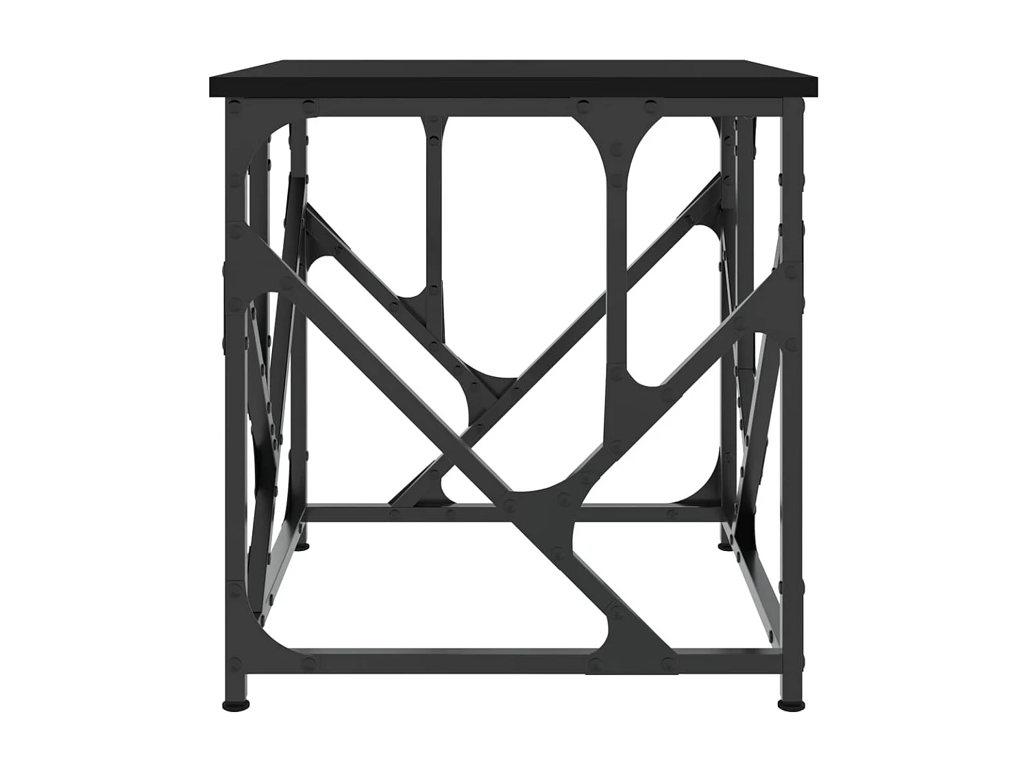 Mesa de centro | Mesa de apoio 45x45x47.5 cm derivados de madeira preto