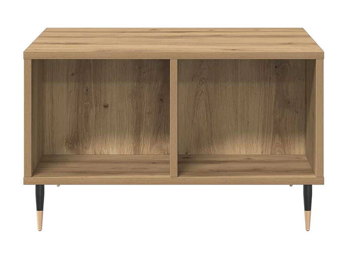Salontafel | Woonkamertafel | Koffietafel 60x50x36,5 cm bewerkt hout artisanaal eikenkleur