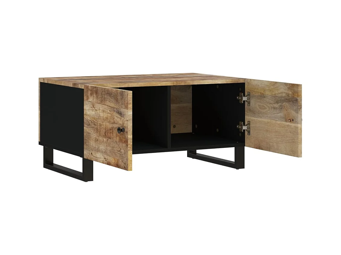 Mesa de centro | Mesa auxiliar con Infinity LED marrón roble 70x50x41 cm SHL4020