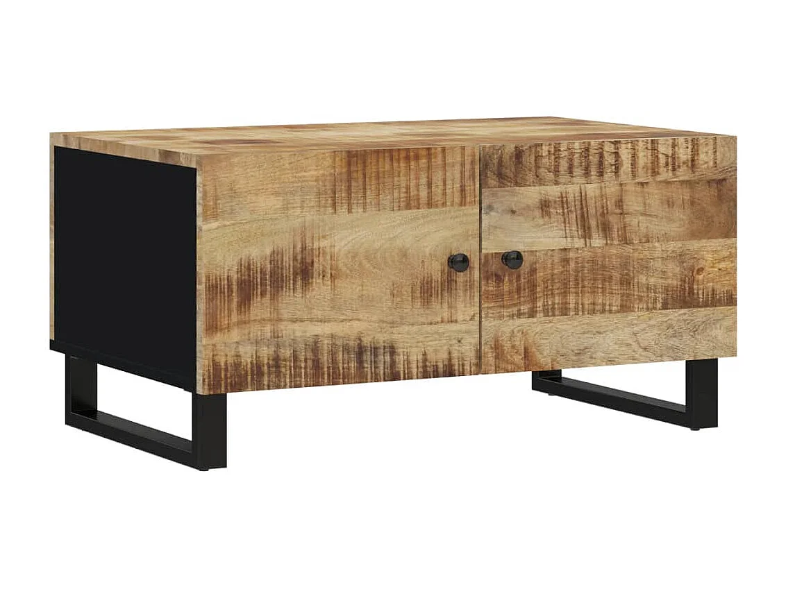 Couchtisch-Sofatisch-Beistelltische 80x50x40 cm Massivholz Mango & Holzwerkstoff SHL32503