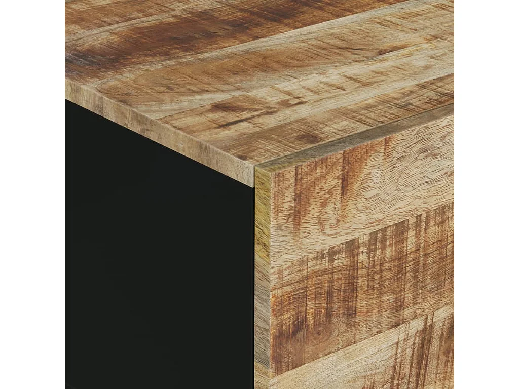 Couchtisch-Sofatisch-Beistelltische 80x50x40 cm Massivholz Mango & Holzwerkstoff SHL32503