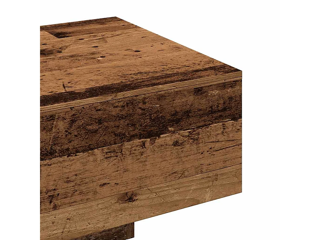 Mesa de centro-Mesa auxiliar MDF y hierro marrón claro y negro 120x60x40 cm SHL1288