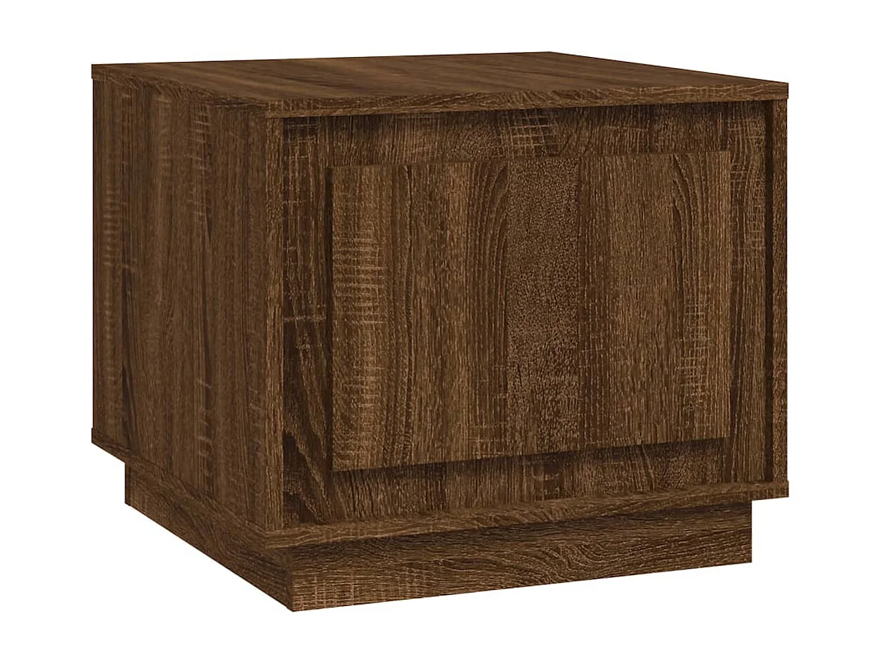 Couchtisch-Wohnzimmertisch-Beistelltische Braun Eichen-Optik 51x50x44 cm Holzwerkstoff SHL27992