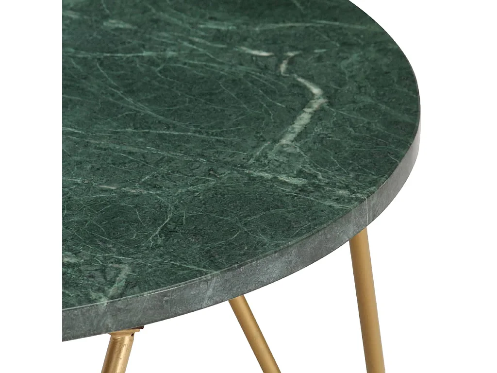 Table basse salon-Table d'appoint Vert 65x65x42 cm Pierre véritable et texture marbre SHL83561