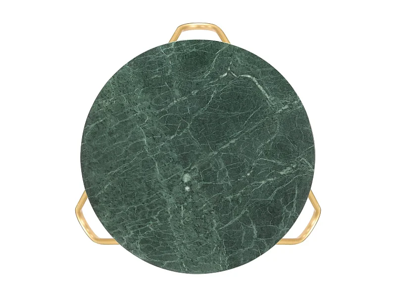 Table basse salon-Table d'appoint Vert 65x65x42 cm Pierre véritable et texture marbre SHL83561