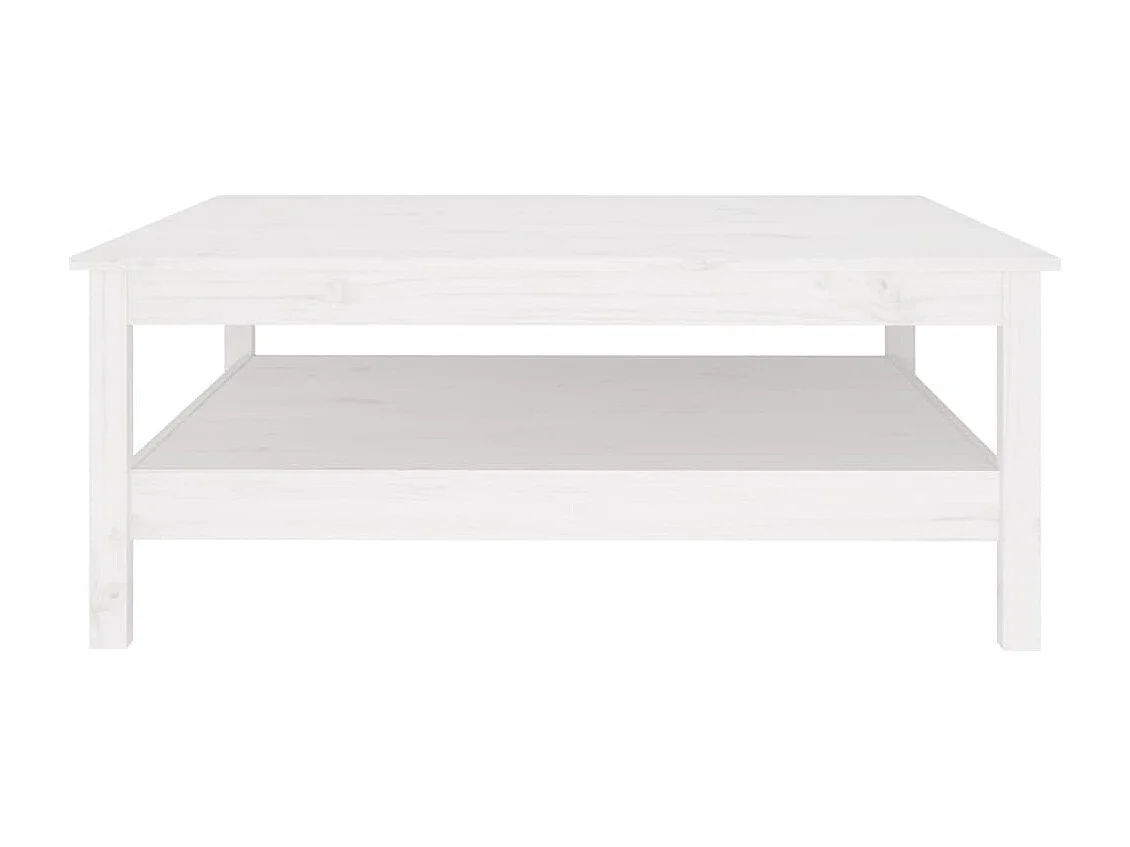 Couchtisch-Sofatisch-Beistelltische Weiß 100x100x40 cm Massivholz Kiefer SHL49382