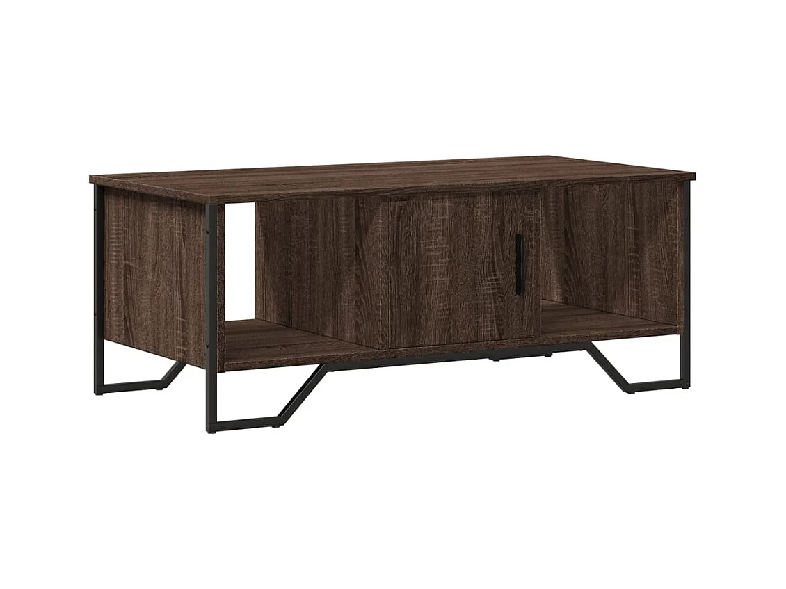 Table basse salon-Table d'appoint chêne marron 100x51x40 cm bois d'ingénierie SHL22206