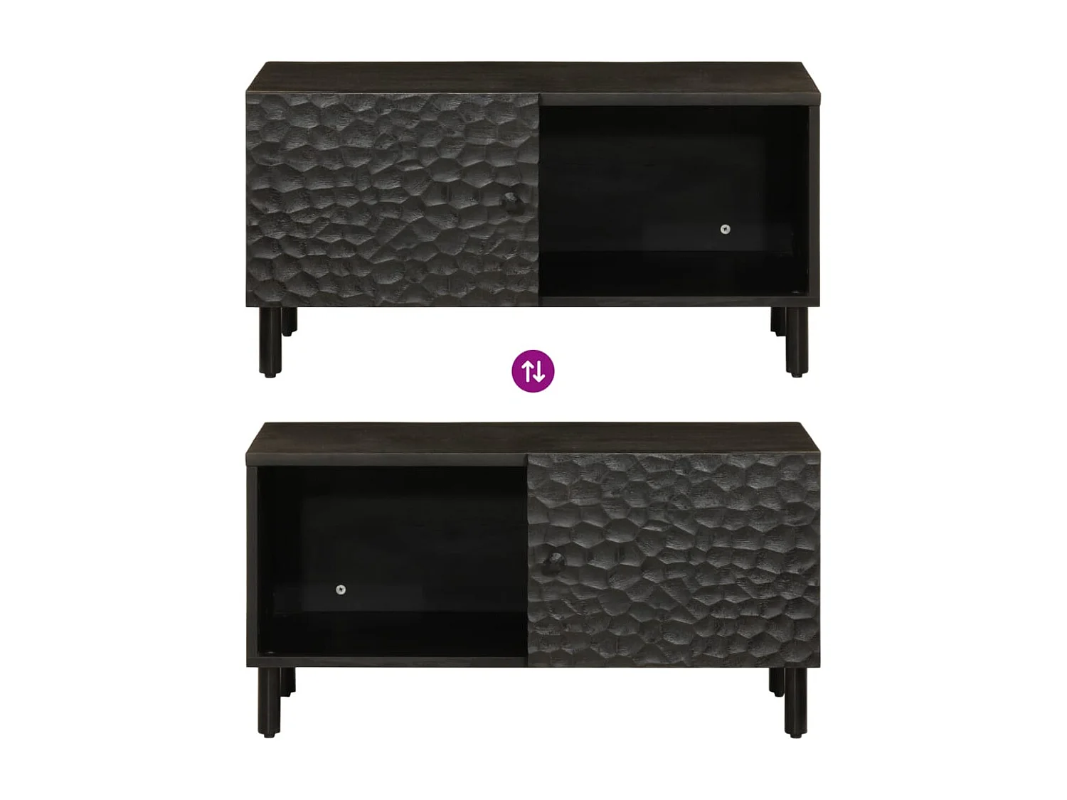 Mesa de centro | Mesa auxiliar con Infinity LED roble Sonoma 50x50x51 cm SHL3653