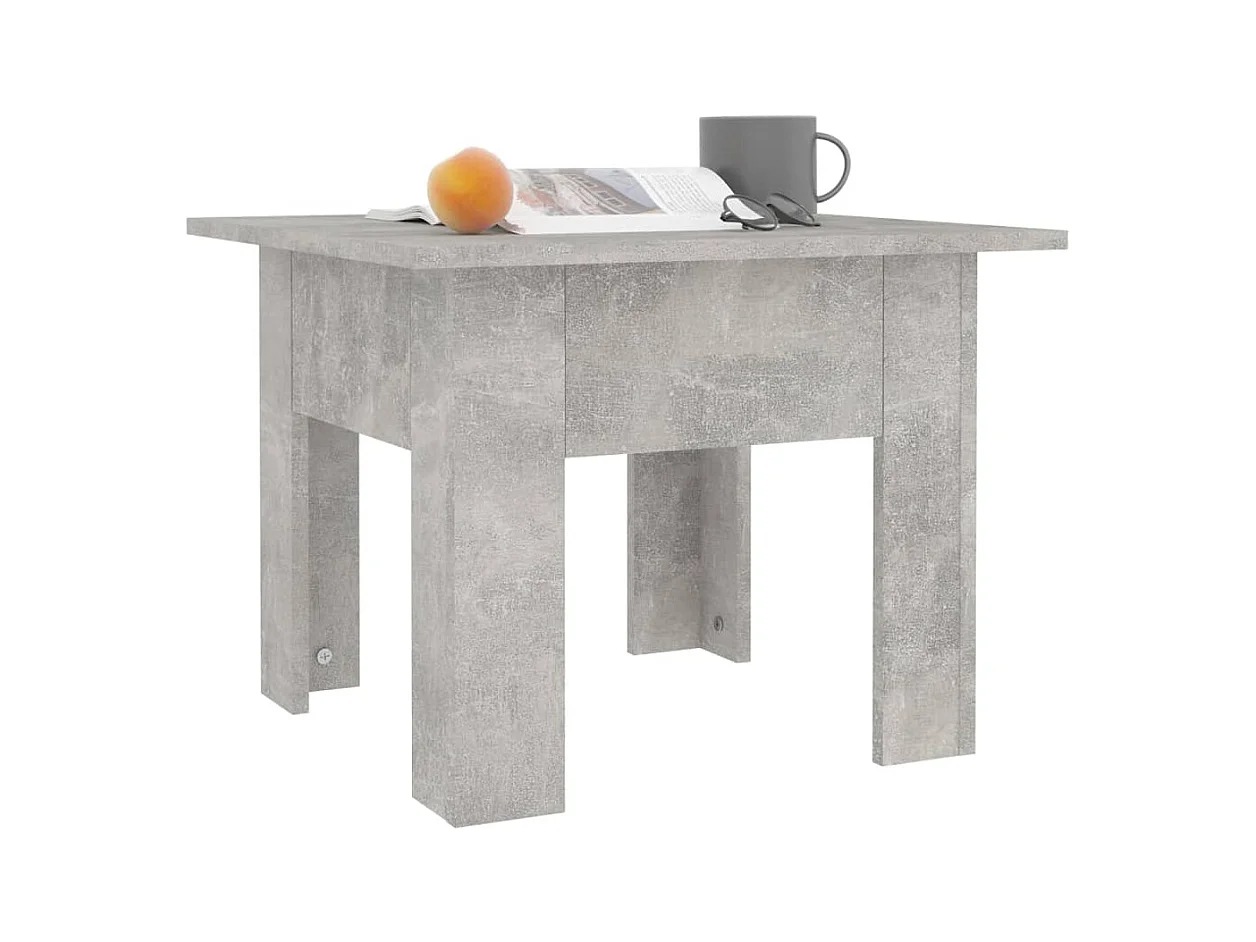 Mesa de centro | Mesa auxiliar de madera maciza de pino gris 80x50x35,5 cm SHL326948