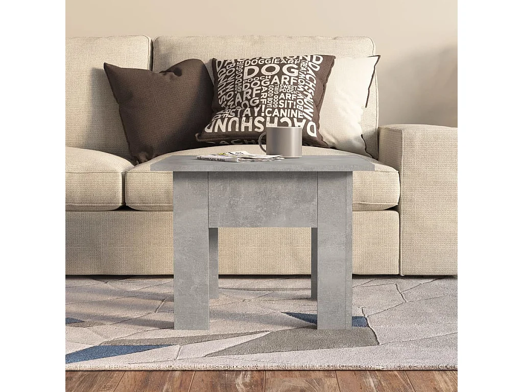 Couchtisch-Sofatisch-Beistelltische Betongrau 55x55x42 cm Holzwerkstoff SHL67533