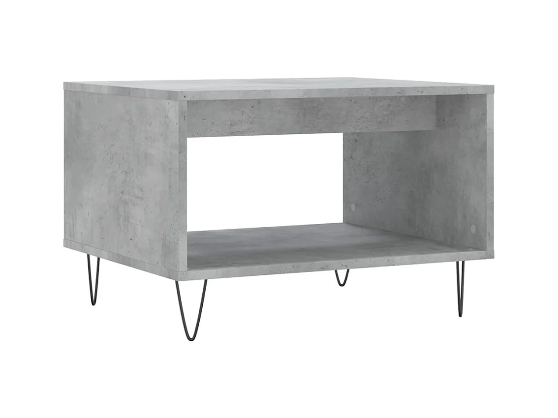 Table basse salon-Table d'appoint gris béton 60x50x40 cm bois d'ingénierie SHL503