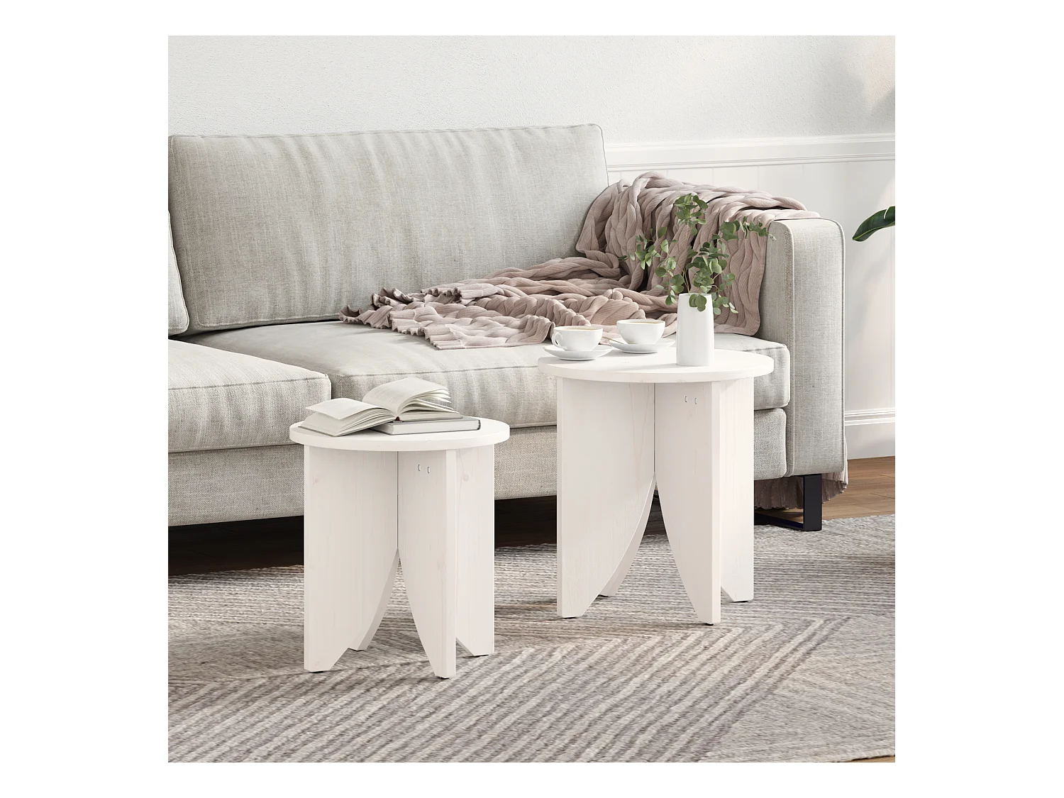 Mesas de centro | Mesas auxiliares 2 uds latón y metal negro SHL153296