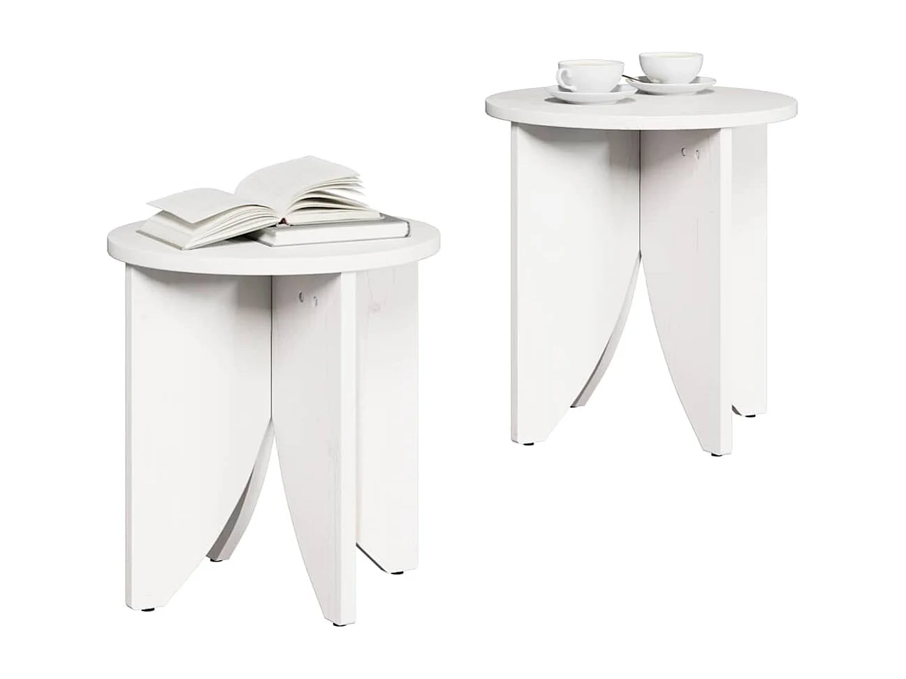 Salontafel Set van 2 | Bijzettafel Wit SHL2015