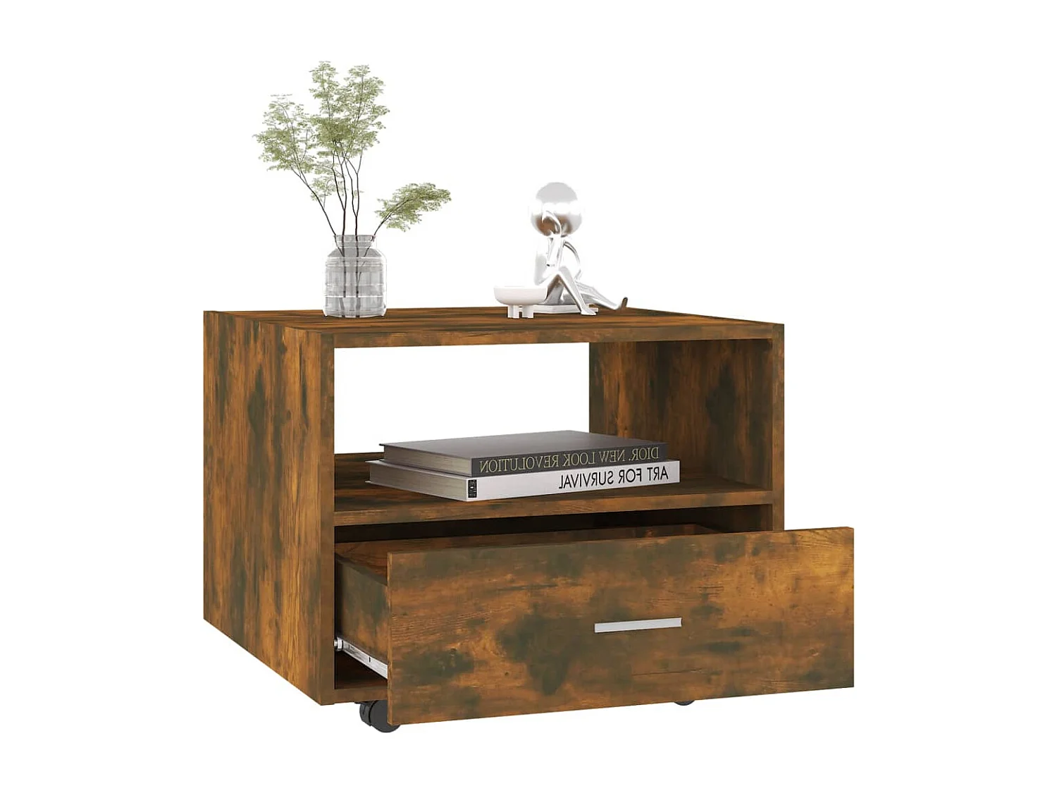 Couchtisch-Sofatisch-Beistelltische Räuchereiche 55x55x40 cm Holzwerkstoff SHL59534