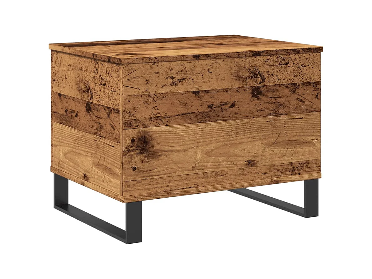 Table basse salon-Table d'appoint vieux bois 60x44,5x45 cm bois d'ingénierie SHL65852