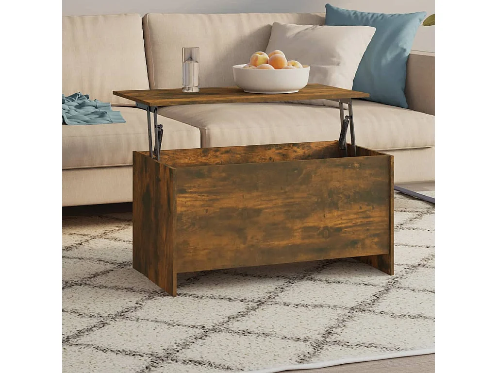 Couchtisch-Sofatisch-Beistelltische Räuchereiche 102x55,5x52,5 cm Holzwerkstoff SHL51079
