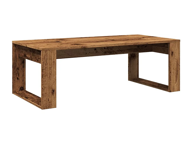 Mesa de centro-Mesa auxiliar patas metal OSLO madera maciza gris 85x50x45 cm SHL3933