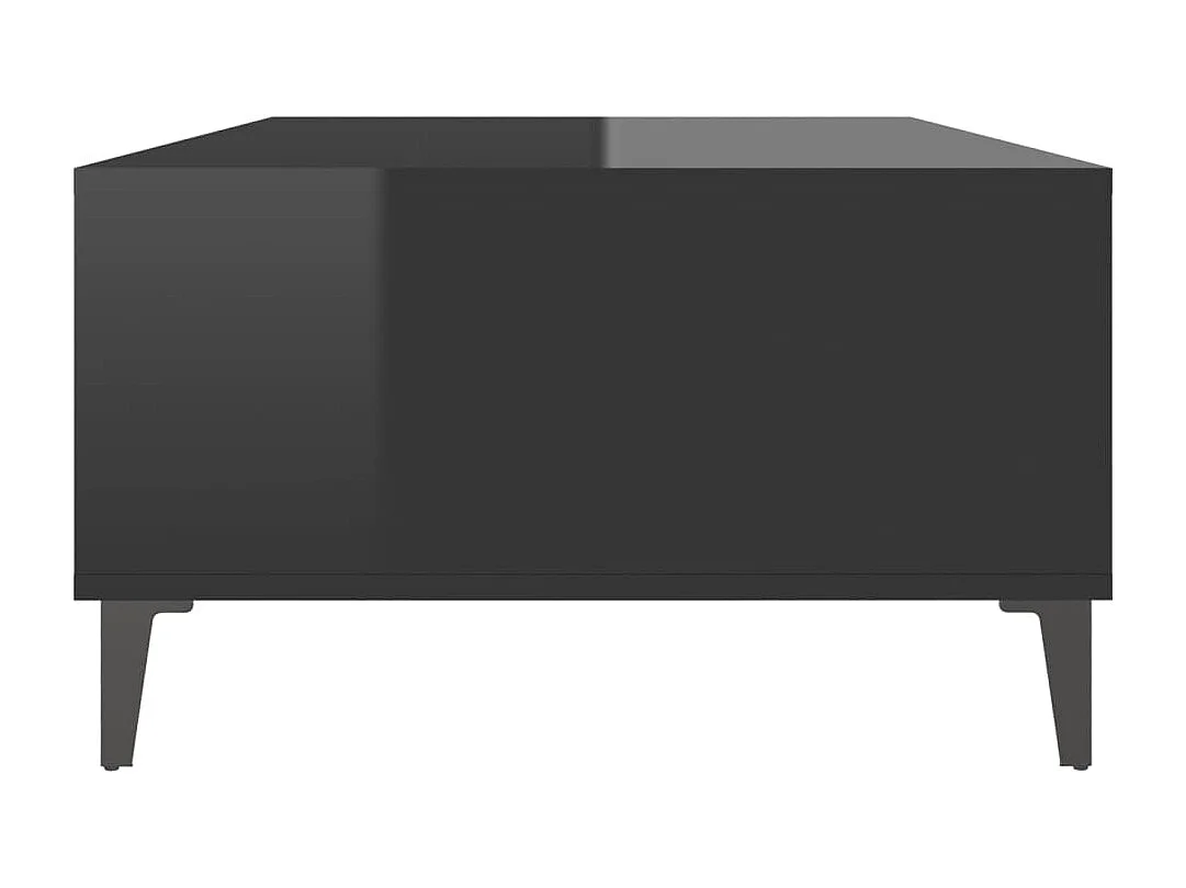 Mesa de centro | Mesa de apoio derivados de madeira preto brilhante