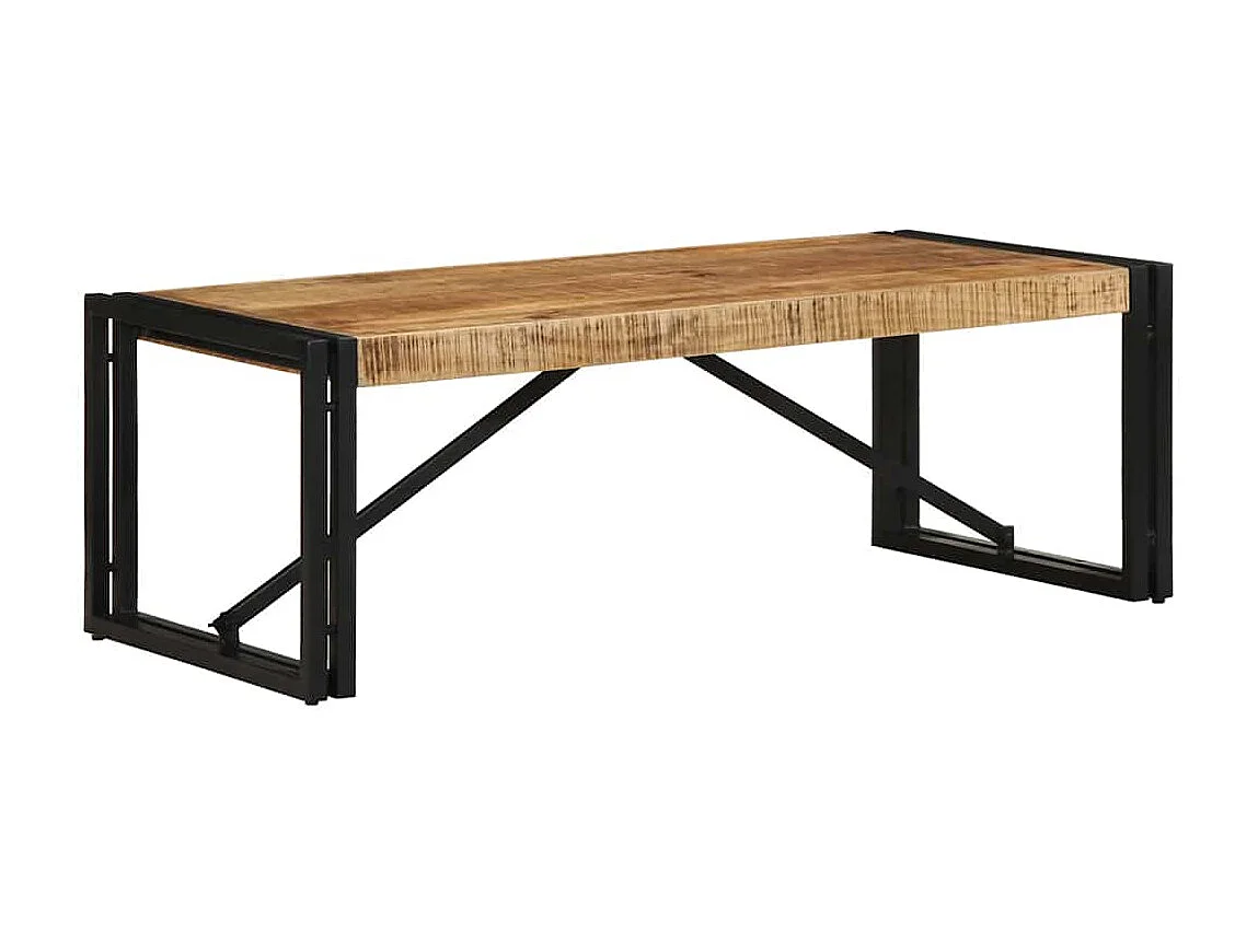 Couchtisch-Wohnzimmertisch-Beistelltische 100x50x35 cm Raues Massivholz Mango SHL75714
