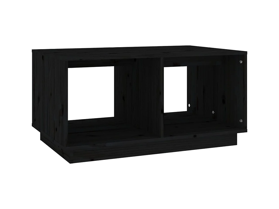 Table basse salon-Table d'appoint Noir 80x50x40 cm Bois massif de pin SHL99740