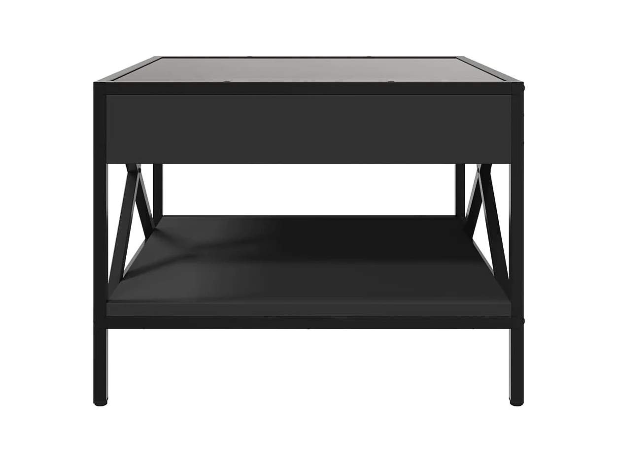 Mesa de centro-Mesa auxiliar madera de ingeniería roble ahumado 40x40x43 cm SHL2583