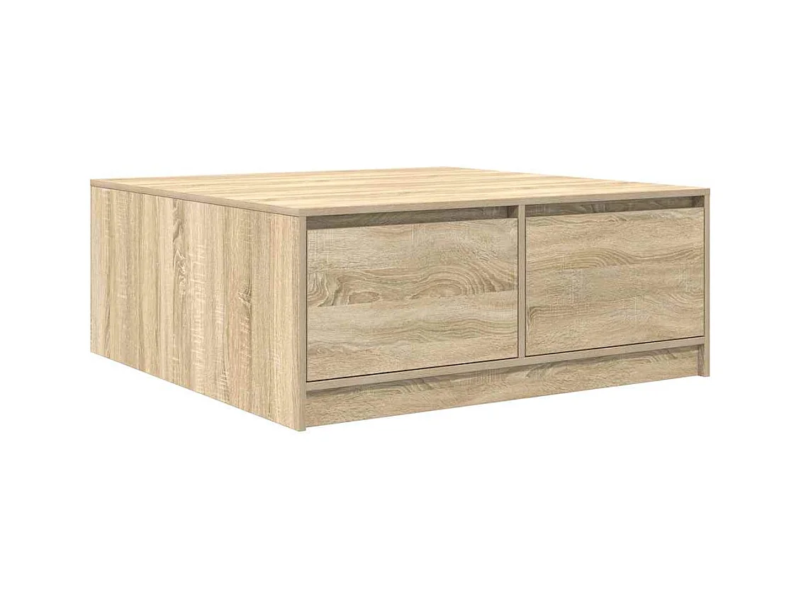 Table basse salon-Table d'appoint avec tiroirs chêne sonoma 100x100x40 cm SHL23501