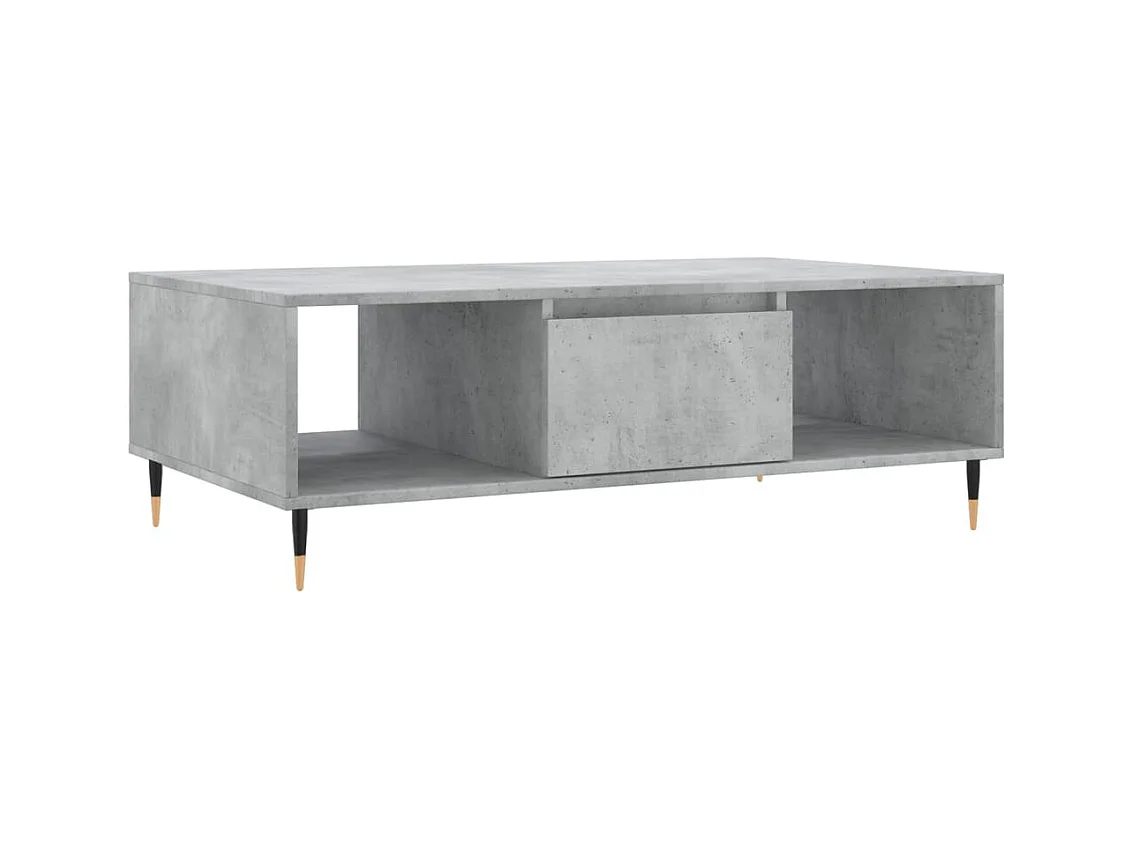 Table basse salon-Table d'appoint gris béton 104x60x35 cm bois d'ingénierie SHL34975