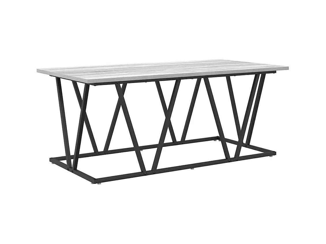 Table basse salon-Table d'appoint gris sonoma 100x50x40 cm en bois d'ingénierie et métal SHL47310