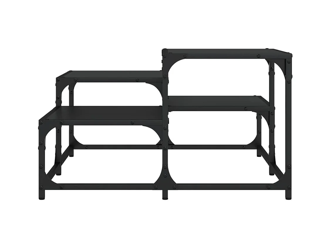 Mesa de centro-Mesa auxiliar de madera maciza de acacia 90x50x40 cm SHL2622