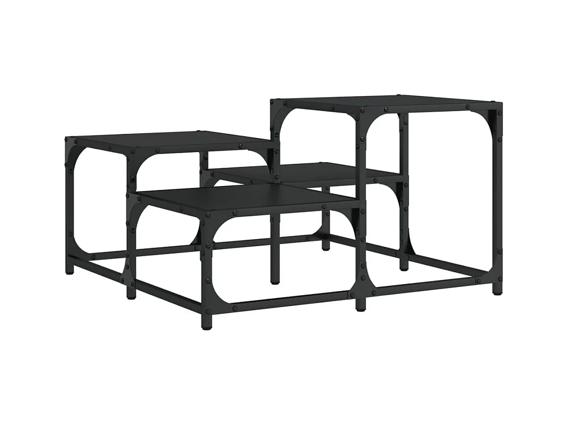 Table basse salon-Table d'appoint noir 68x68x40 cm bois d'ingénierie SHL26169