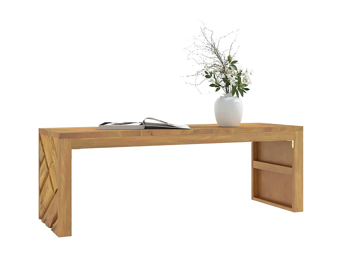 Couchtisch-Wohnzimmertisch-Beistelltische 110x35x38 cm Massivholz Teak SHL51048