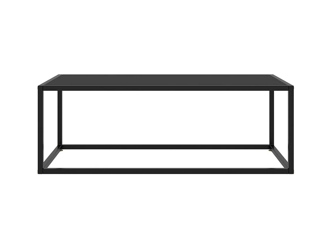 Table basse salon-Table d'appoint Noir avec verre noir 100x50x35 cm SHL11337